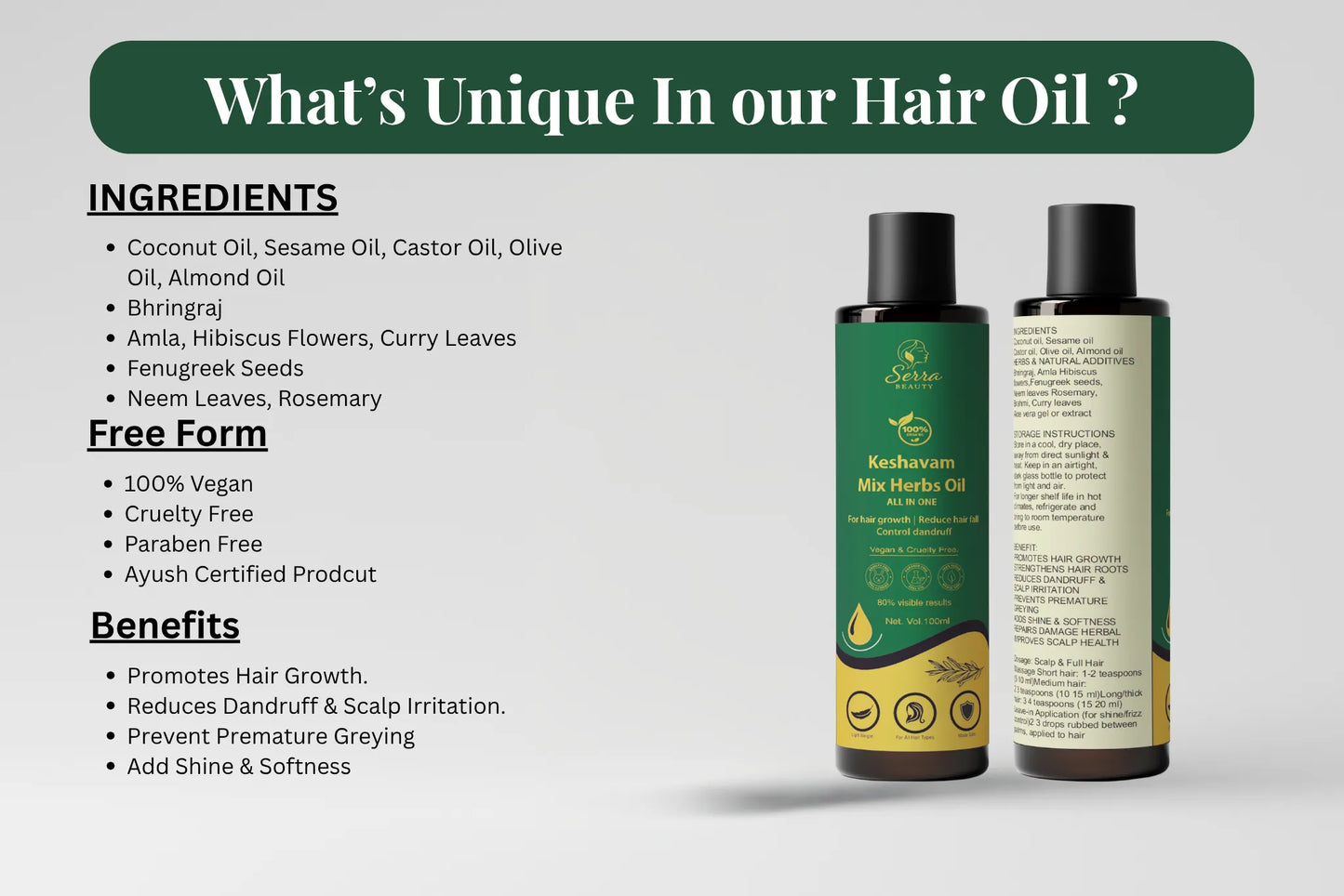 Keshvam Mix Herbs Hair Oil - 100ml